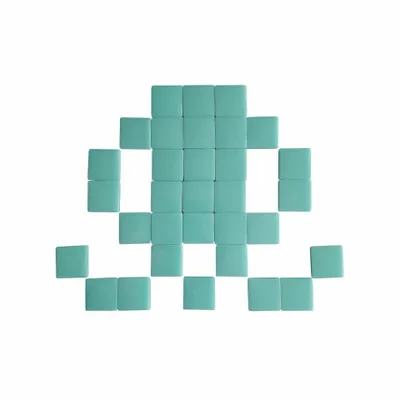Stained glass decoration - Decorative adhesive glass mosaic octopus #01 - PIXELBOX