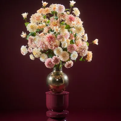Décorations florales - Dahlias en soie pastel - SILK-KA BV