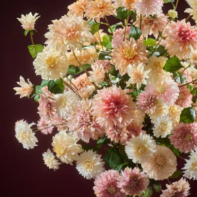 Décorations florales - Dahlias en soie pastel - SILK-KA BV