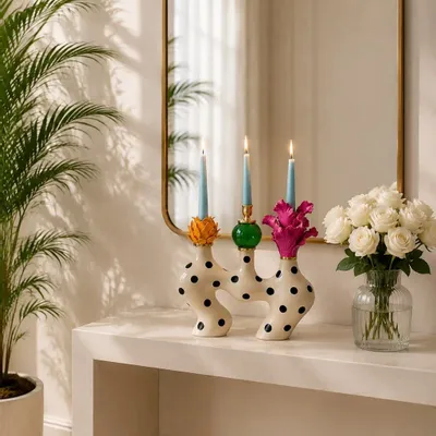 Objets design - Bougeoir artisanal Flora - DASTHAA
