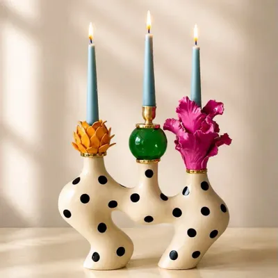 Objets design - Bougeoir artisanal Flora - DASTHAA