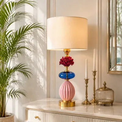 Lampes à poser - Lampe artisanale Alba Rose - DASTHAA