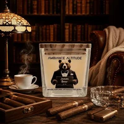 Cadeaux - Bougie Naturelle Parfumée JAMES BEAR - AMBIANCE ALTITUDE