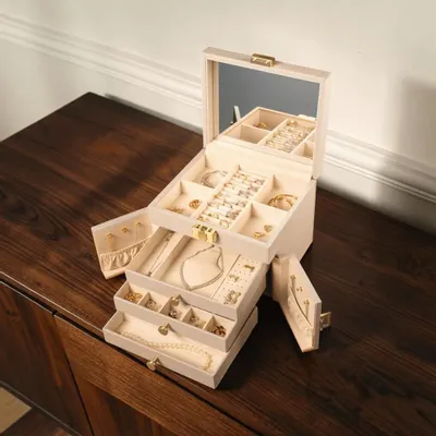 Boîtes de rangement  - Aura Soft Beige - Boîte à bijoux - BILLSTONE