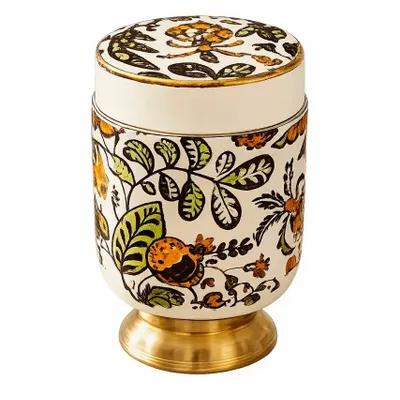Flatware - Pedestal Lidded Jar - Persian Garden Collection - DASTHAA