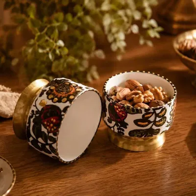 Bowls - Small Footed Bowl - Persian Garden Collection - DASTHAA