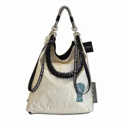 Bags and totes - hobo bag_mother of pearl_ detachable - HONGD.MADE