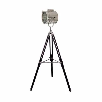 Floor lamps - Chrome steel and black steel floor lamp - ANGEL CERDÁ