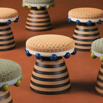 Tabourets - Krom Mea Stool Handmade by Malabar - MALABAR