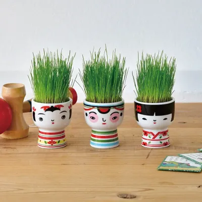 Children's decorative items - Kokeshi Green - NOTED