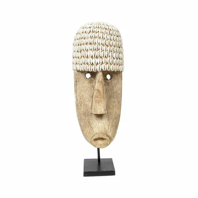 Sculptures, statuettes et miniatures - Le Masque De Cowrie Sur Pied - L - BAZAR BIZAR LIVING