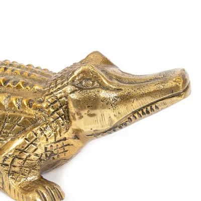 Sculptures, statuettes et miniatures - Serre-Livres Crocodile - Laiton - BAZAR BIZAR LIVING