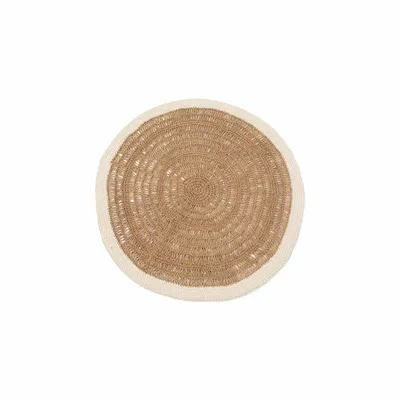Tapis - Le Tapis Rond Seagrass & Coton - Blanc Naturel - 100 - BAZAR BIZAR LIVING