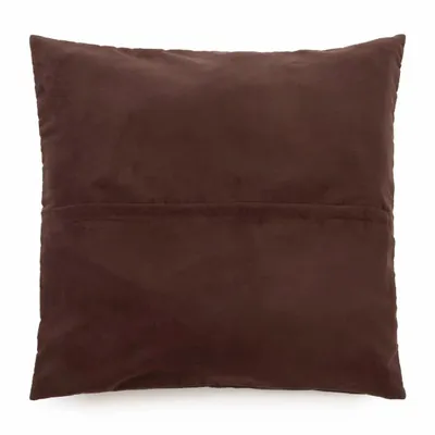 Coussins - La Housse De Coussin Cuir Quatre Panneaux - Chocolat - 60x60 - BAZAR BIZAR LIVING