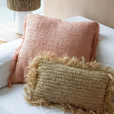 Coussins - La Housse De Coussin Oh My Gee - Rose Saumon - 60x60 - BAZAR BIZAR LIVING