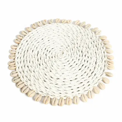 Sets de table - Le Dessous De Plat Seagrass Shell - Blanc - BAZAR BIZAR LIVING