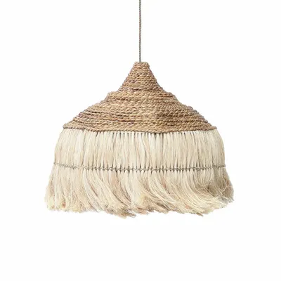 Abat-jours - La Suspension Abaca Hoola - Naturel - L - BAZAR BIZAR LIVING