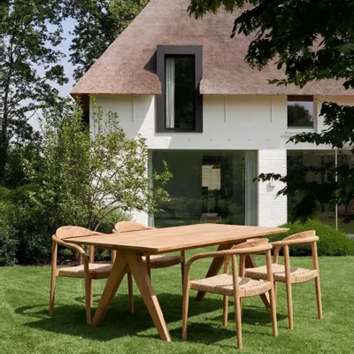 Chaises - La chaise de salle à manger Amaya - Naturelle - Extérieur - BAZAR BIZAR LIVING