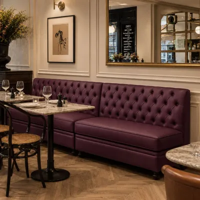 Banquettes pour collectivités - Banc Regento | Banc modulaire capitonné sur mesure - CREARTE COLLECTIONS