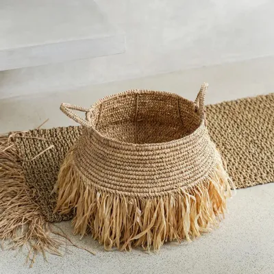 Corbeilles - Les Paniers Deluxe En Raphia - Naturel - Grand - BAZAR BIZAR LIVING