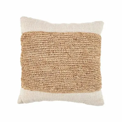 Coussins - Housse De Coussin Raffia Stamp - Naturel - BAZAR BIZAR LIVING