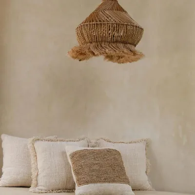Coussins - Housse De Coussin Raffia Stamp - Naturel - BAZAR BIZAR LIVING