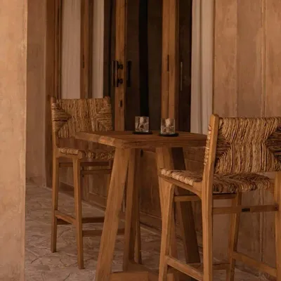 Tabourets - Le Tabouret de Bar Puquta - Naturel - Intérieur - BAZAR BIZAR LIVING