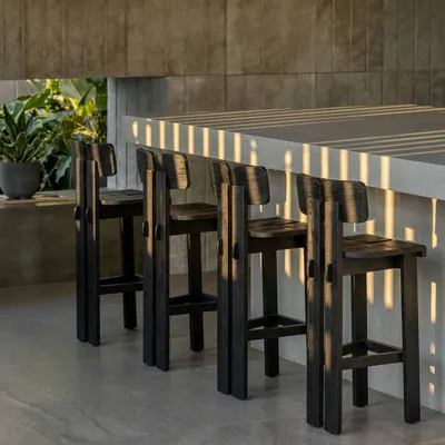 Tabourets - Le Sama Sama Tabouret de Bar - Noir - BAZAR BIZAR LIVING
