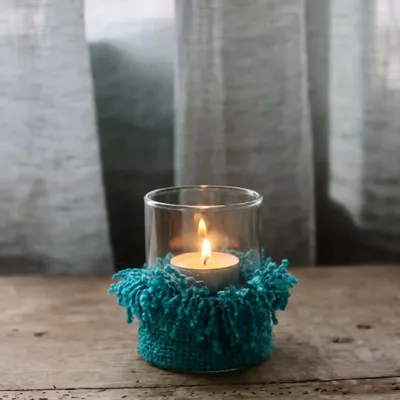 Bougeoirs et photophores  - Le Bougeoir Oh My Gee - Aqua - M - BAZAR BIZAR LIVING