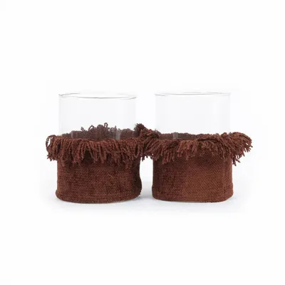 Bougeoirs et photophores  - Le Bougeoir Oh My Gee - Velours Bordeaux - L - BAZAR BIZAR LIVING
