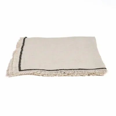 Serviettes - La Serviette Tuscany - Noir Naturel - 45x45 - BAZAR BIZAR LIVING