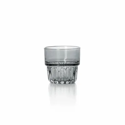 Glass - The Faceted Tumbler - Smoky Grey - BAZAR BIZAR LIVING