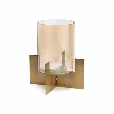 Bougeoirs et photophores  - Le Hurricane X - Or - Haut - BAZAR BIZAR LIVING