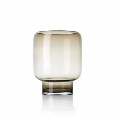 Vases - The Smoky Cube Vase - Brown - L - BAZAR BIZAR LIVING