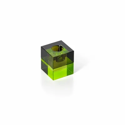 Bougeoirs et photophores  - Le Bougeoir Gem Blocks - Vert Fumé - BAZAR BIZAR LIVING