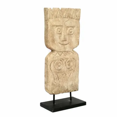 Sculptures, statuettes et miniatures - Le Timor Man sur Support XL - 5 Couronnes - BAZAR BIZAR LIVING