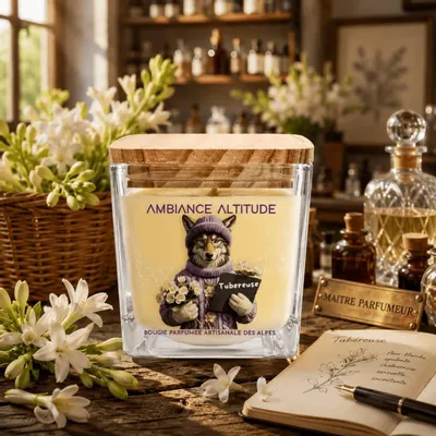 Floral decoration - TUBEREUSE Scented Natural Candle - AMBIANCE ALTITUDE