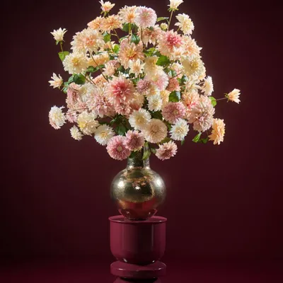 Floral decoration - Pastel Dahlias - SILK-KA BV