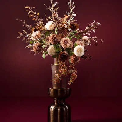 Floral decoration - Trend bouquet coffee colours - SILK-KA BV