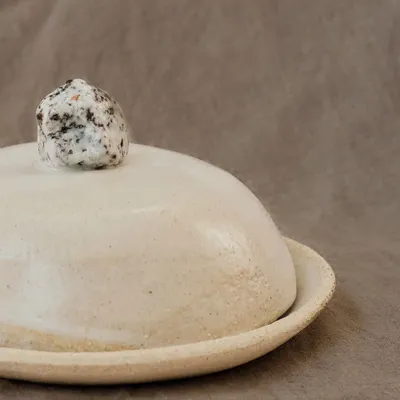 Céramique - Gemmes — Objet sculptural / boîte grès, granite, émail - VALENTINE BENOIST CERAMICS