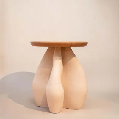 Other tables - Side table 1 - Natural oak - LB CERAMIQUES