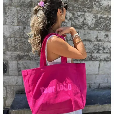 Bags and totes - Reusable Shopping Tote Bag – Nancy Fuchsia (43 × 15 × 36 cm) - MOONPACK