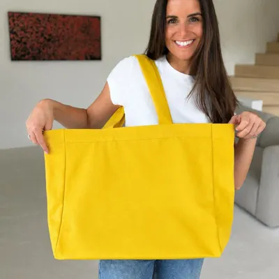 Bags and totes - Reusable Shopping Tote Bag – Nancy Yellow (43 × 15 × 36 cm) - MOONPACK