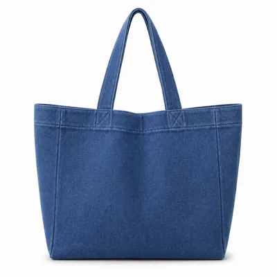 Bags and totes - Reusable Shopping Tote Bag – Nancy Jeans Dark  (43 × 15 × 36 cm) - MOONPACK