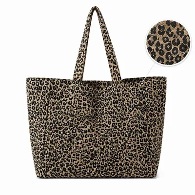 Bags and totes - Reusable tote bag — Nancy Leopard Dark 🖤 (43x15x36 cm) - MOONPACK
