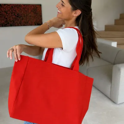 Bags and totes - Reusable tote bag — Nancy Orange (43×15×36 cm) - MOONPACK
