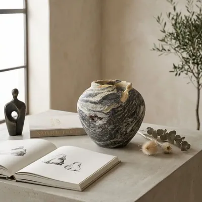 Objets de décoration - Vase en quartzite naturelle - SAGIT
