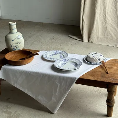 Assiettes au quotidien - Lot de 5 assiettes creuses en faïence à décor floral couleur lavande H - OFFICE OBJETS