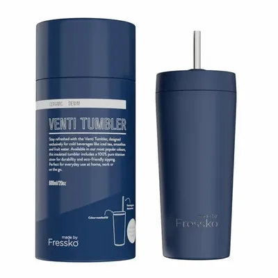 Tea and coffee accessories - Venti 600ml/20oz Reusable Ceramic Tumbler - MADE BY FRESSKO