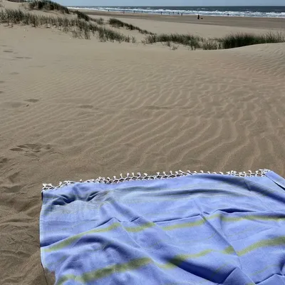 Autres linges de bain - fouta XL bleu lavende-vert mousse 220x160 cm - OTTOMANIA